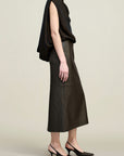 Naia Draped Top in Trapped Silk
