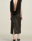 Naia Draped Top in Trapped Silk