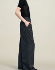 Roxana Low-Rise Trouser in Light Wool Suiting