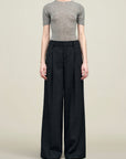 Roxana Low-Rise Trouser in Light Wool Suiting