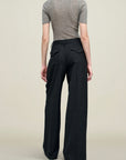Roxana Low-Rise Trouser in Light Wool Suiting