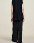 Deon Sleeveless Blazer in Wool Coating