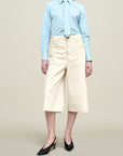 Billie Tie Blouse in Cotton Poplin