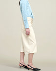 Billie Tie Blouse in Cotton Poplin