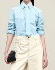Billie Tie Blouse in Cotton Poplin