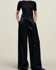 Fatima Trouser in Liquid Twill