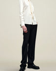 Billie Tie Blouse in Cotton Shirting