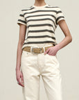 Kenzie T-Shirt in Mink Stripe