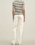 Kenzie T-Shirt in Mink Stripe
