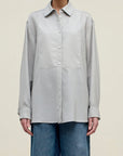 Chloé Bib Button Down in Wool Voile