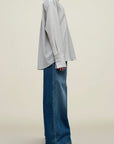 Chloé Bib Button Down in Wool Voile