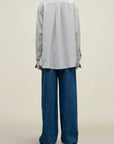 Chloé Bib Button Down in Wool Voile