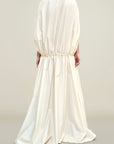 Gillian Drawstring Dress in Cotton Shirting
