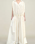 Gillian Drawstring Dress in Cotton Shirting
