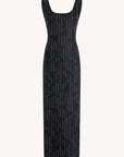 Isadora Sleeveless Gown in Summer Suiting