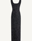 Isadora Sleeveless Gown in Summer Suiting