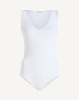 Portia V-Neck Bodysuit in Compact Viscose