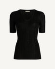 Pika Short Sleeve V-Neck in Superfine Pointelle