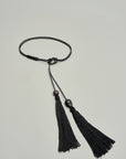 Cordo Double Tassel Belt in Leather