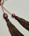 Cordo Touble Tassel Belt in Leather