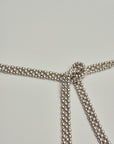 Sora Beaded Belt in Silver