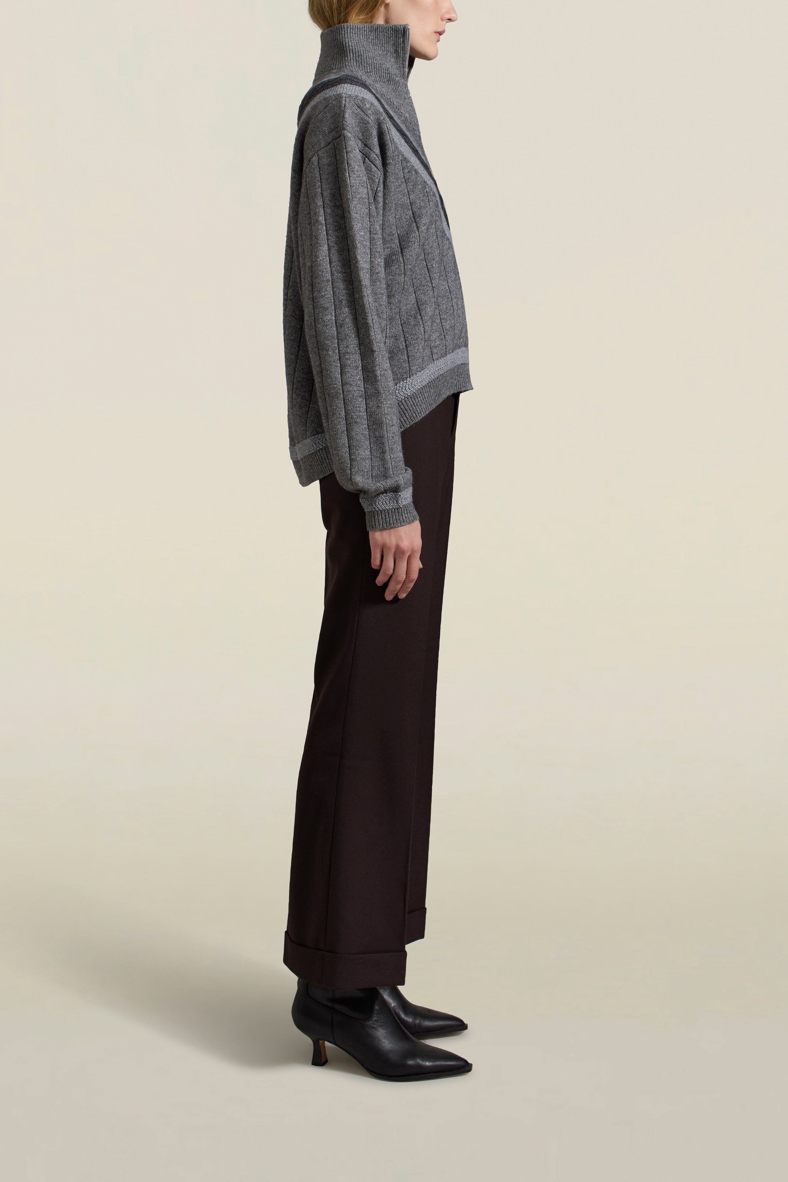 meltthelady layered collar knit gray meltthelady layered collar knit gray