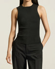 Ana Racer Tank in Viscose Linen