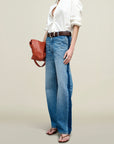 Column Leg Jeans in Cotton Denim