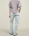 Colette 3/4 Sleeve Button Down in Poplin Gingham