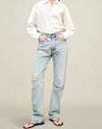 Gabby Tapered Jean in Cotton Denim