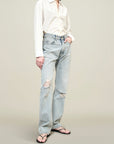 Gabby Tapered Jean in Cotton Denim