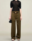 Roxana Low-Rise Trouser in Tropical Wool