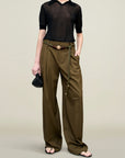 Roxana Low-Rise Trouser in Tropical Wool