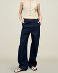 Column Leg Jeans in Cotton Denim