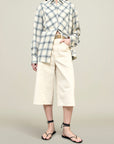 Chloé Bib Button Down in Airbrush Flannel