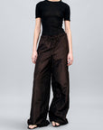 Wesley Drawstring Pant in Silk Taffeta