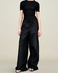 Wesley Drawstring Pant in Silk Taffeta