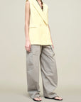 Deon Sleeveless Blazer in Grampian Twill