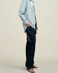 Signature Button Down in Silk Taffeta