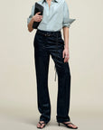Signature Button Down in Silk Taffeta