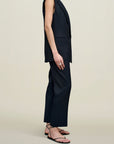 Deon Sleeveless Blazer in Grampian Twill