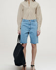 Ellis Skate Short in Cotton Denim