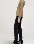 Frankie Button Down in Matte Jersey