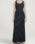 Isadora Sleeveless Gown in Summer Suiting
