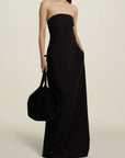 Petra Strapless Gown in Black
