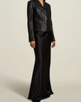 Sloane Shrunken Blazer in Black Leather