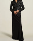 Sloane Shrunken Blazer in Black Leather