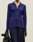 Frankie Button Down in Matte Jersey