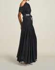 Stella Short Sleeve Dress in Black Tencel Jersey