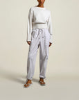 Paloma Sweater in White Cotton